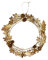 Lights4fun Gold Kranz Türkranz 33cm Herbstdeko Weihnachtsdeko modern Adventskranz