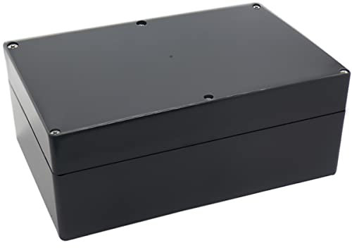 YETLEBOX Wasserdichte Abzweigdose, IP67 wasserdichte Projektbox, langlebiger ABS-Kunststoff, elektronisches Gehäuse, Gehäuse für Heimwerker-Elektroprojekte, schwarz, 290 x 210 x 100 mm