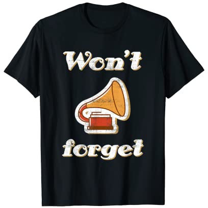 Traje de tecnología retro con gramófono para un amante de gadgets retro Camiseta