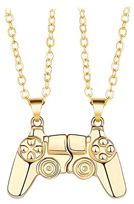 Mode Créatif Collier Magnétique Couple Collier Game Controller Pendentif Collier Cadeau pour Hommes Femmes Personnalité Couple Bijoux Chaînes de partenaires Chaîne Amitié Anniversaire Saint-Valentin