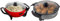 Bestron APP800 Poêle à frire, multifonction XL, avec couvercle en verre, design italien, antiadhésive, 1500 W, rouge et noir & Poêle électrique multifonctions antiadhésive, 1500 W, Noir