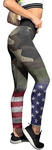SHOBDW Farbe USA Leggings Benutzerdefinierte dünne patriotische Laufhose amerikanische Flagge Pilates für Yoga-Frauen-Yoga-Hosen Sport Hosen Damen