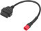 OBD2 Diagnosekabel,6-polig auf 16-poliges Diagnosekabeladapter, OBDII-Adapterkabel für Supersport 950 6 Pin Stecker auf 16 Buchse, Adapter Ersatz Scrambler(Metall+Gummi)