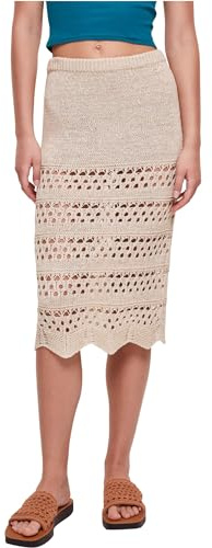 Urban Classics Damen Rock Ladies 3/4 Crochet Knit Skirt softseagrass XS