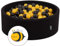 KiddyMoon Piscine À Balles pour Bébé Rond 90X30cm/200 Balles 7Cm Fosses À Boules Jouet Enfant, Abeille: Noir/Jaune