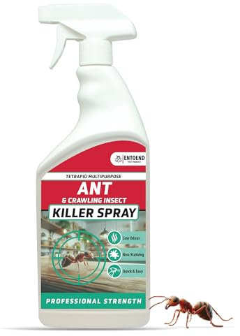 ENTOEND Ant Killer - Tetrapiu Multipurpose - Large 1 Litre Permethrin Spray, Easy Use Ant Killer, Dust Mite Spray & Insect Killer for Home Use - HSE Authorised Permethrin Insecticide with Fast Results