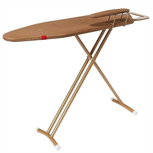 BtpOuy Retro Vintage Ironing Board Coffee Vertical Ironing Board Height Adjustable Iron Board Easy Storage Foldable for House Hotel