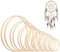 Cresbel 18 Stück Holzringe Zum Basteln: 9 Größen Bambus Floral Hoop, Traumfänger Ringe Bambus, Bambus Ringe Set für DIY Traumfänger, Blumenkranz Türkranz und Wandbehang Fensterdeko(2X8-26cm)