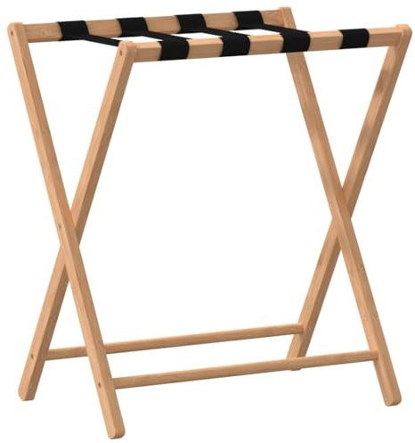 vidaXL Porte-bagages 68,5x38x58 cm bambou, porte-valises, porte bagage, planche à bagages, porte-bagages pliant, porte-bagages pour chambre d'amis