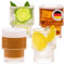 H E L P Y® Glas [4er Set] - Geriffelte Gläser - Stapelbar und Spülmaschinenfest - Aesthetic Trinkgläser für Wasser, Eiscafe, Cappuccino, Cocktail, Matcha (150ml)