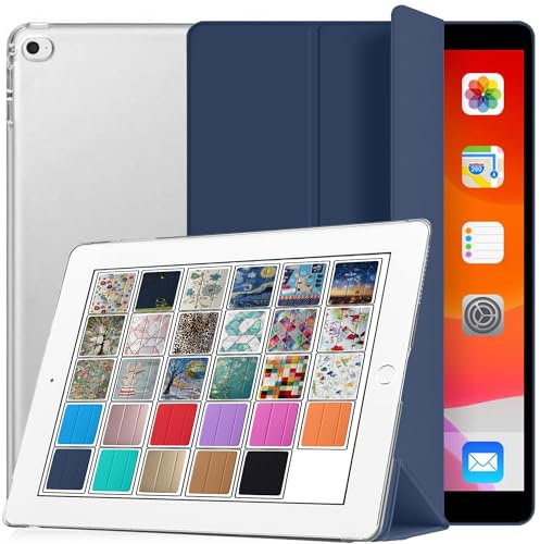iPad Air 2nd Gen 9.7 2014 Cover A1566 A1567 MGLW2LL/A MGL12LL/A MH0W2LL/A MGKM2LL/A MH182LL/A MGKL2LL/A MGTY2LL/A MH1J2LL/A MGTX2LL/A MH2V2LL/A MH2W2LL/A MH2U2LL/A MH2N2LL/A MH2P2LL/A Navy Blue