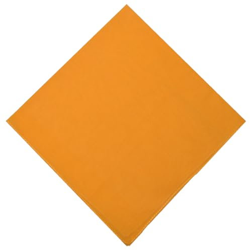 Bandana Halstuch Biker Nikki Tuch Schal Kopftuch Baumwolle Mundschutz Piratentuch (Hellorange-Uni)