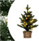 SPOTRAVEL 1.5/2FT Pre-lit Tabletop Christmas Tree, Green Mini Xmas Tree with 20/50 LED Lights & Base, Festival Plant Small Christmas Decoration for Home Party Office (Green, With 20 LED Lights)