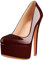 MissHeel Plateau Pumps High Heels Klassische Absatzschuhe Slip On High Heels Weinrot EU40
