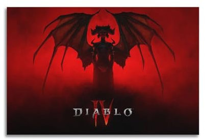 Quem Diablo 4 Poster mit Aufschrift Daughter of Hate, dekoratives Gemälde, Leinwand, Wandposter und Kunstdruck, moderne Familienschlafzimmer-Dekoration, Poster, 20 x 30 cm