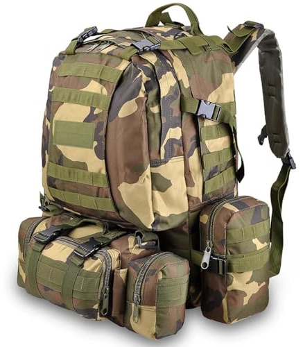 aiGear 55L Militär Taktische Rucksack Große Kapazität 3 Tage Assault-Pack