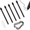 Punte di Ricambio per Samsung Galaxy Tab S8 / S8+ Plus /S8 Ultra / S9 / S9+/ S9 Ultra/ S9 FE Tocca Stylus S Pen con pinzetta, 5 pezzi, nero