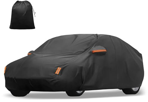 X AUTOHAUX Premium Car Cover for Tesla Model Y (2020-2025) - Waterproof, Windproof, and All-Weather Protection with Door Zipper, 210D-PU Material