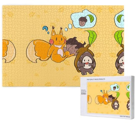 Puzzle di scoiattolo semi di girasole 1000 pezzi per puzzle puzzle in legno per famiglia amico decorazione della casa arte da parete 29,5 x 50 cm