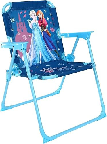 GIFTIDEAZZ Folding Play Chair for Kids - Portable & Sturdy, Featuring Fun Character Designs - Perfect for Indoor/Outdoor Play, Easy Storage (Frozen Foldable Chair)