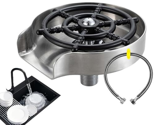Lavadora de vidrio para fregadero, enjuague de vidrio de alta presión, enjuague de vidrio sin esfuerzo para fregadero, lavadora de vidrio para fregadero, cocina