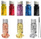 8 Flaschen Dekorative Blattgoldflocken Set,Ungenießbar Blattgold Blättchen mit Pinzette,Bunte Folien Farbenfrohe Blattgoldflocken für die Malerei Kunsthandwerk und Nageldesign