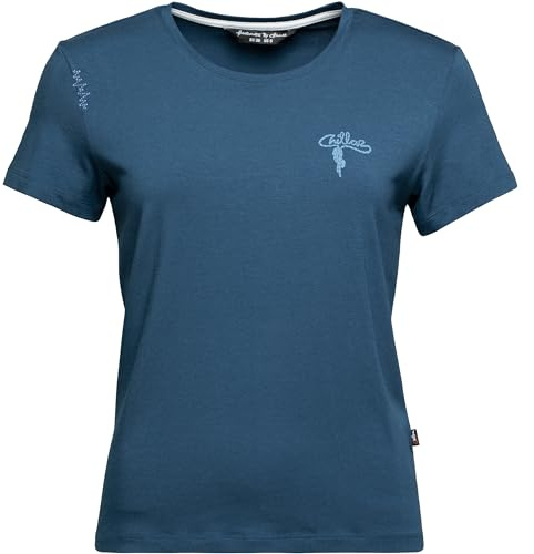 Chillaz Damen Iseo Mountain Logo T-Shirt, Dark Blue, XL