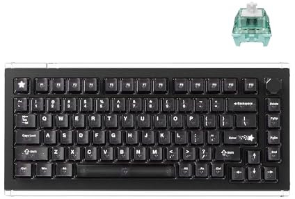 DrunkDeer A75 Master Rapid Trigger Keyboard, Esports Gaming Keyboard, Magnetic Switch, RT Plus - RT Match - Adjustable Actuation, 8K Hz, 0.01mm, 75% Design - ANSI, Black - Gateron Jade Pro Switch