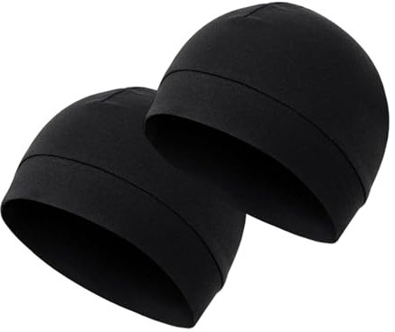 Nevoluxer 2er Pack Sportmütze Unter Helm – Beanie Herren & Damen – Atmungsaktive Fahrrad Cap & Cycling Cap für Winter, Laufen & Outdoor, Dehnbare Skullcap als Helm-Innenfutter