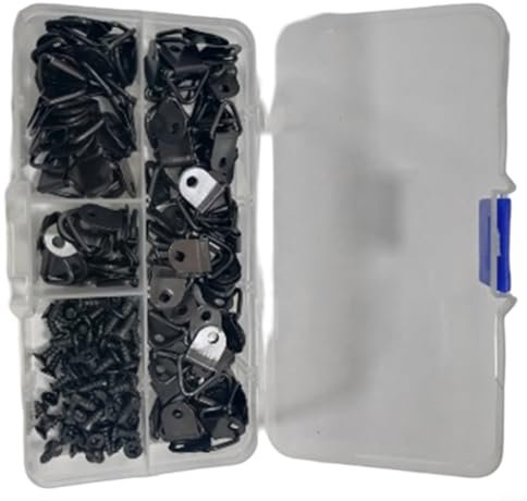 Dreieckhaken-Set enthält 100 Ringe mit notwendigem Schraubmaterial für die Installation