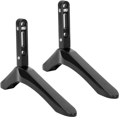 Générique Pieds TV, Meuble TV de Table | Meuble TV de Table en métal | Support TV 2 pièces, Base TV sans perçage, Pieds TV, Socle TV, Support de Bureau pour téléviseurs