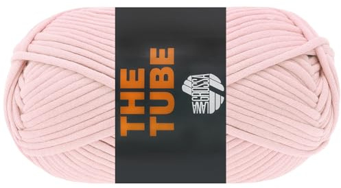 LANA GROSSA The Tube | Weiches & gefüllte, ideal geeignet für Home- Accessoires und Taschen | Handstrickgarn aus 60% Baumwolle & 40% Nylon | 200g Wolle zum Stricken & Häkeln | 114m Garn FB 27