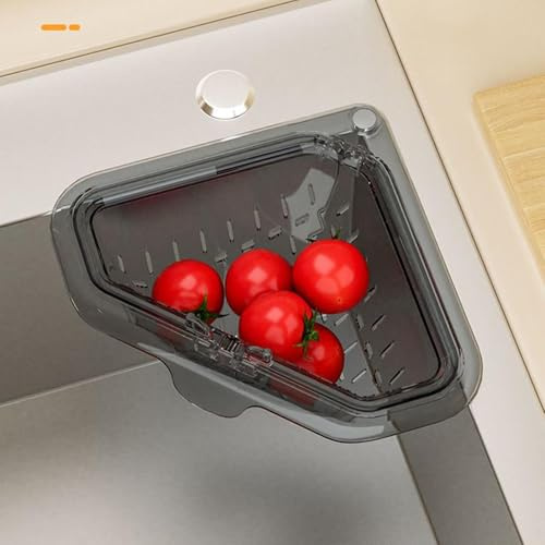 Magnetischer Waschbecken Abflusskorb Spülbecken Für Einhängen Lagerregal | Saugnapf Spülbecken Eckablage, Sieb Dreieckiger Filterkorb, Spülbeckens Eckablage Für , s, Nudeln Zum Einhängen Lagerregal