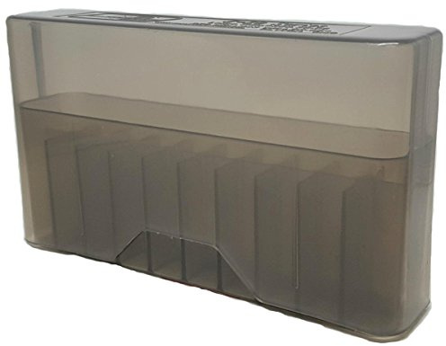 MTM 20 Round Slip-Top Rifle Ammo Box, Clear Smoke