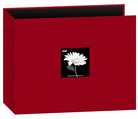 Pioneer Photo Albums Pioneer Stoffalbum mit 3 Ringen, 30,5 x 30,5 cm, Rot, Textil, Apple Red, 12x12