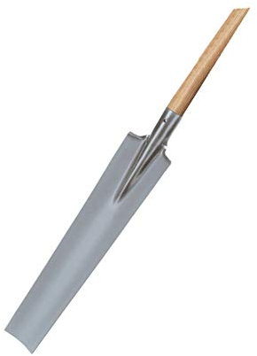 Gloria eine Marke von IDEALSPATEN | Drainierspaten mit Buchen-T-Stiel 85 cm und Tritt | EIN Spezialist zum Ausheben schmaler und tiefer Löcher | 550x125x90mm