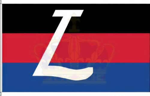 KÖNIGSBANNER Zertifizierte Flagge Fahne Langeoog - WTM 40 x 60cm - Kleinflagge doppelt gesäumt mit Hohlsaum für Stab aus deutscher Flaggen-Manufaktur