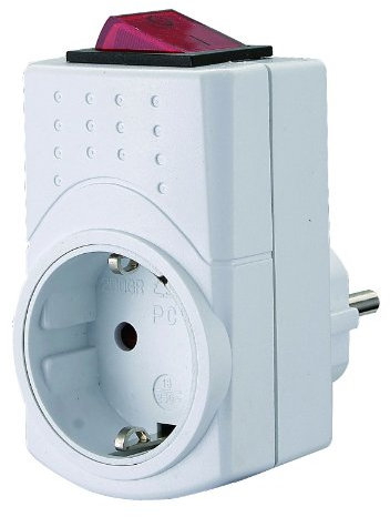 GAO EMP600SW-PP-G Zwischenstecker mit Schalter, 2-polig
