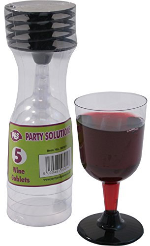 Party & Paper Solutions 10 Wine GOBLETS - Pack of 10 Quality duarable Disposable Glasses