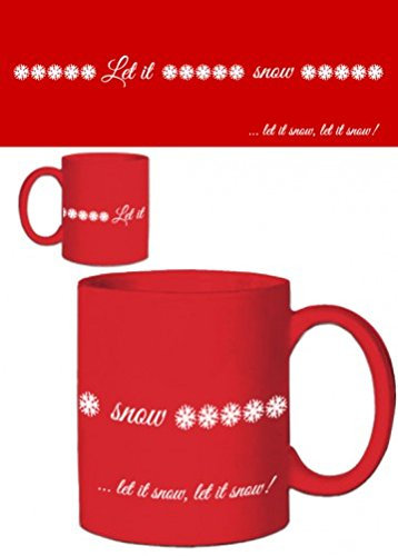 1art1 Weihnachten Let It Snow Foto-Tasse Kaffeetasse 9x8 cm