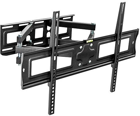 tectake® TV Wandhalterung neigbar & schwenkbar, VESA max 600x400, für 81cm - 254 cm (32 - 100) bis 120 kg, schwarz
