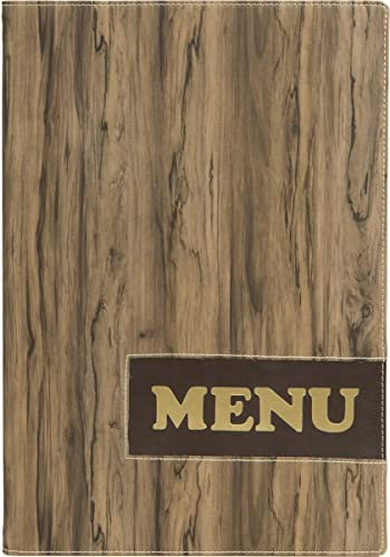 Securit MC-DRA4-WOOD Speisekarten-Mappe Design Wood, DIN A4, braun