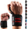 Handgelenkbandage [2er Set] in45 cm Länge  +Grundübungs   Guide - Wrist Wrapsfürs   Krafttraining, Bodybuilding, Crossfit und Fitness - Handgelenkbandagen für Frauen und Männer  geeignet - ATHLETIC AESTHETICS (45 cm Rot/Schwarz)