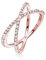 Elli - Bague - Femme - Argent - 925/1000 - Anneaux multiples Croix Plaqué Or Rose - Argent - 925/1000 - Oxyde de Zirconium - 0602790516_58