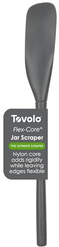 Tovolo Flex-Core All Silicone Jar Scraper - Charcoal