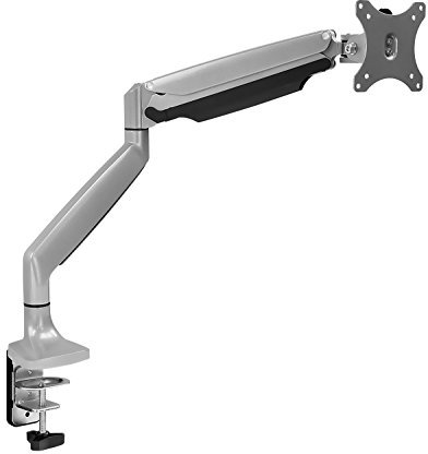 Mount-It! Support de Bureau pour Bras d'écran Unique | Bras de Moniteur à Ressort à gaz | Hauteur articulée à Mouvement Complet réglable | Convient aux écrans d'ordinateur compatibles VESA