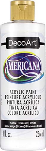 DecoArt Americana Acrylic Paint 8oz-Snow White, Other, Multicoloured, 236 ml (Pack of 1)