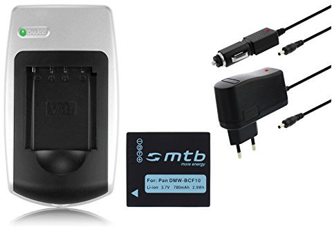 Chargeur + Batterie DMW-BCF10E pour Panasonic Lumix DMC-F.. / FH.. / FS.. / FT.. / FX.. / TS.. +autres (voir description)