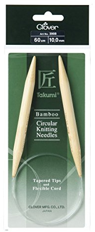 Clover Stricknadeln Rund Fest Takumi Bambus 60cm, 10mm