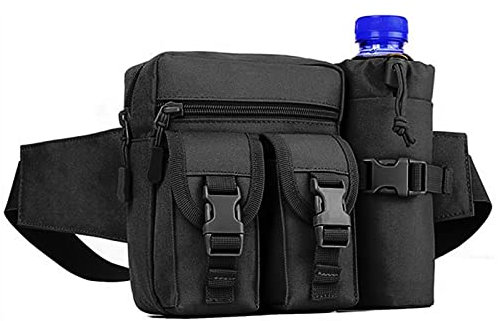Huntvp Taktische Gürteltasche mit Wasserflaschen-Halterung, wasserdicht, Molle-Gürteltasche